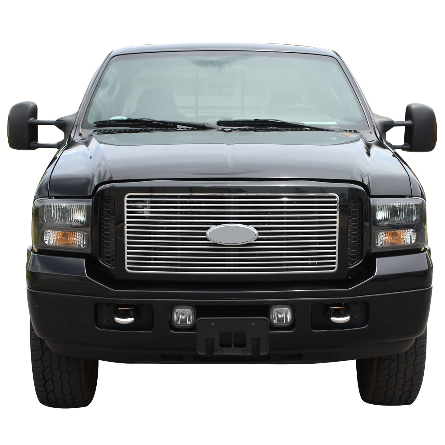 PARRILLA GRILLE - FD F350 P/U '05-'07(SUPR DUTY)/ GRILLE ASS'Y/ CHROME W/BLACK FRAME/ (DAVIDSON MODEL)//PARTS.NO,FO1200458//OEM NO,6C3Z8200DA