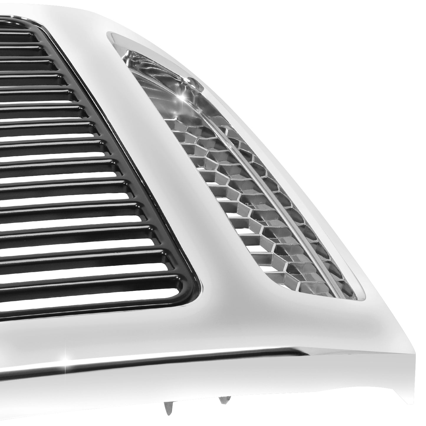 PARRILLA GRILLE - FD F350 P/U '05-'07(SUPR DUTY)/ GRILLE ASS'Y/ CHROME/BLACK W/BILLET//PARTS.NO,FO1200459//OEM NO,6C3Z8200AAA