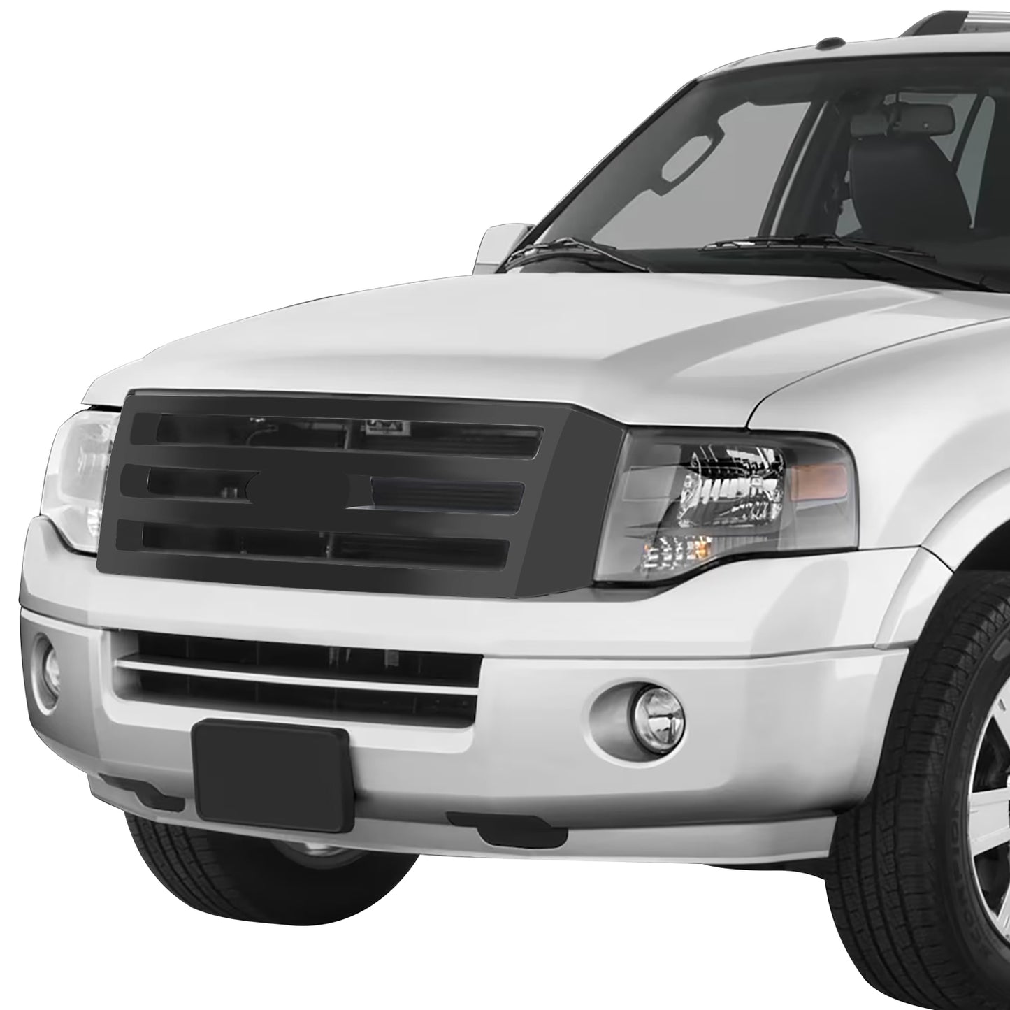 PARRILLA GRILLE - FD EXPDTION '07-'14/'15-'17/ GRILLE ASS'Y 07-09/ MAT-BLACK (LIMITED)//PARTS.NO,FO1200496//OEM NO,7L1Z8200CPTM