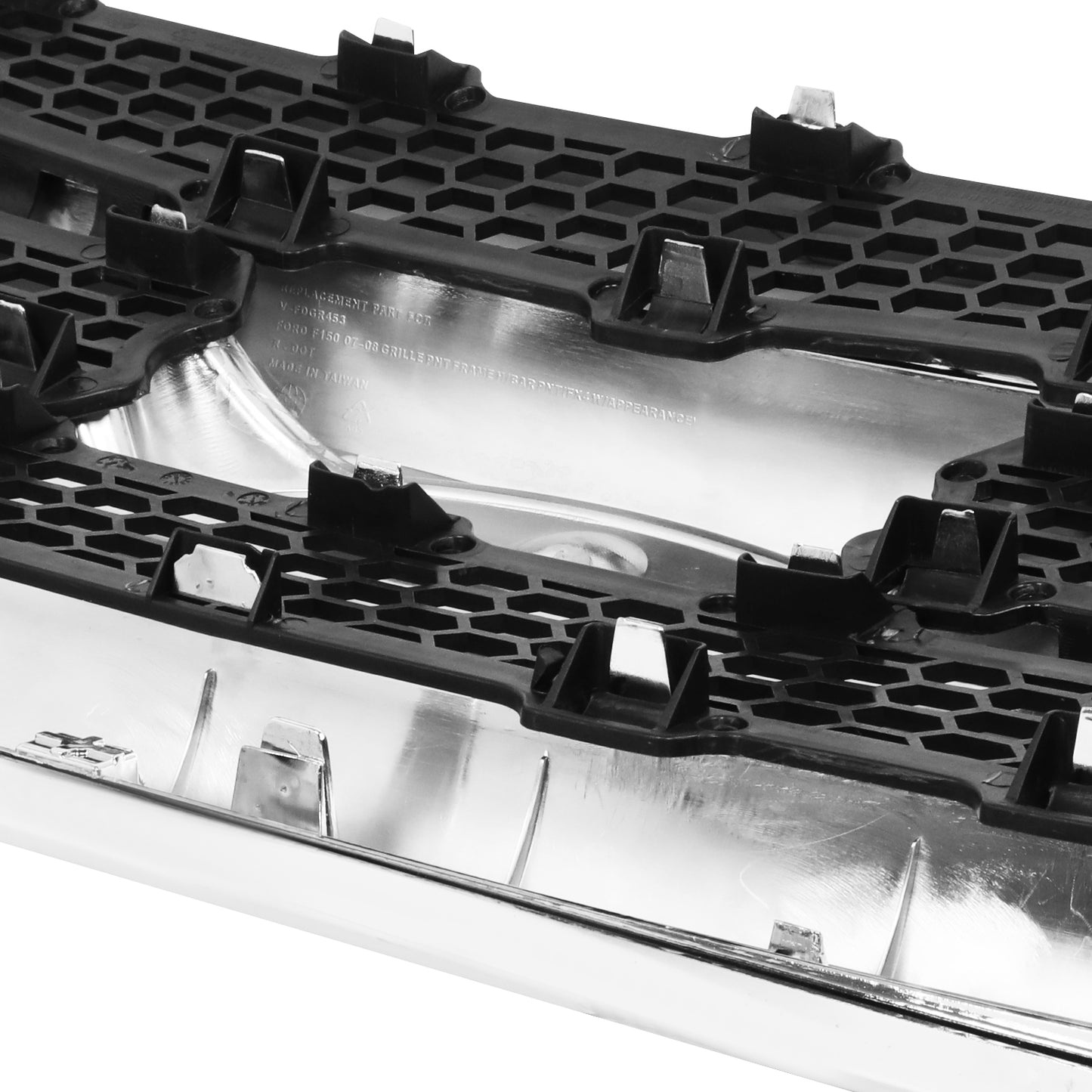 PARRILLA GRILLE - FD F150 P/U '04-'08/ GRILLE ASS'Y 07-08/ CHROME (XLT)/ (HONEYCOMB DESIGN)