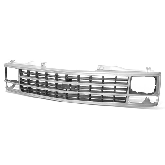 PARRILLA GRILLE - CV C10/GC '88-'93/'94-'01/ GRILLE ASS'Y 88-93/ SILVER/ARGENT (CHEVY)/ (SINGLE SEALED BEAM H/L TYPE)//PARTS.NO,GM1200141//OEM NO,15590611