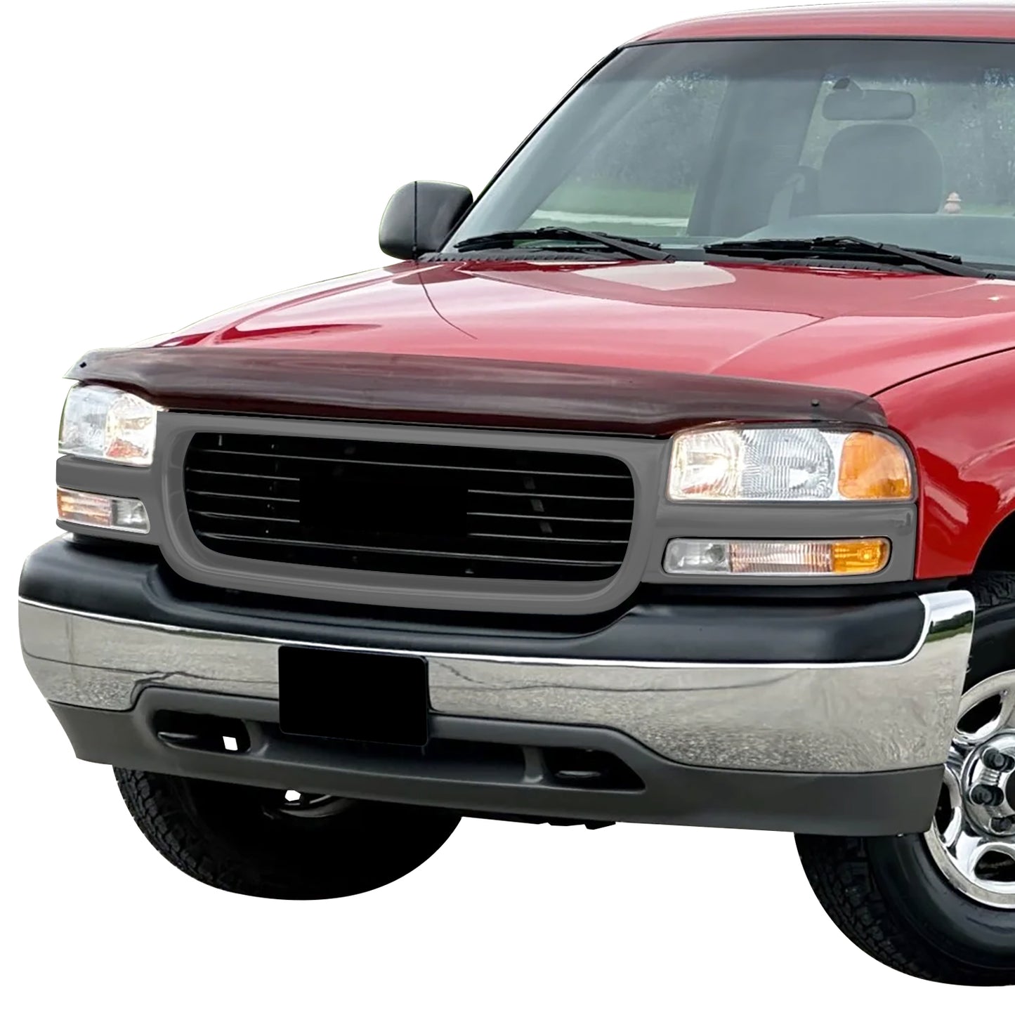 PARRILLA GRILLE - GC SERRA '99-'02/ GRILLE ASS'Y/ MAT-BK W/TEXTURED GRAY FRAME/ HORIZONTAL BAR)(EXCEPT C3)/ (1500/2500) (SAME=YUKON 00-06)//PARTS.NO,GM1200429//OEM NO,19130786