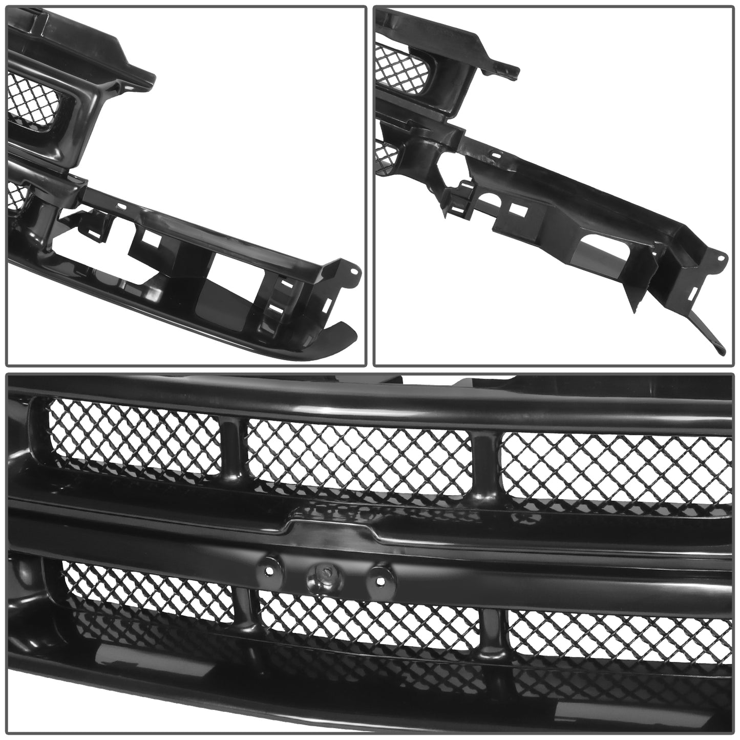 PARRILLA GRILLE - CV S10/SONAMA '94-'97/'98-'04/ GRILLE ASS'Y 98-04/ MAT-BLACK W/MESH BACK/ W/O MOULDING (ZR2/LS) (BLAZER)//PARTS.NO,GM1200507//OEM NO,19180339