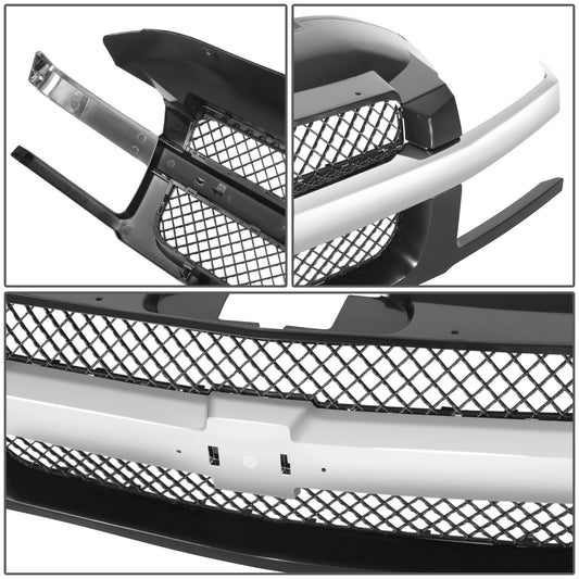 PARRILLA GRILLE - CV AVALANCH 02-06/ GRILLE ASS'Y/ MAT-BLACK W/CHROME MOULDING/ (W/BODY CLADDING)//PARTS.NO,GM1200543//OEM NO,19168631