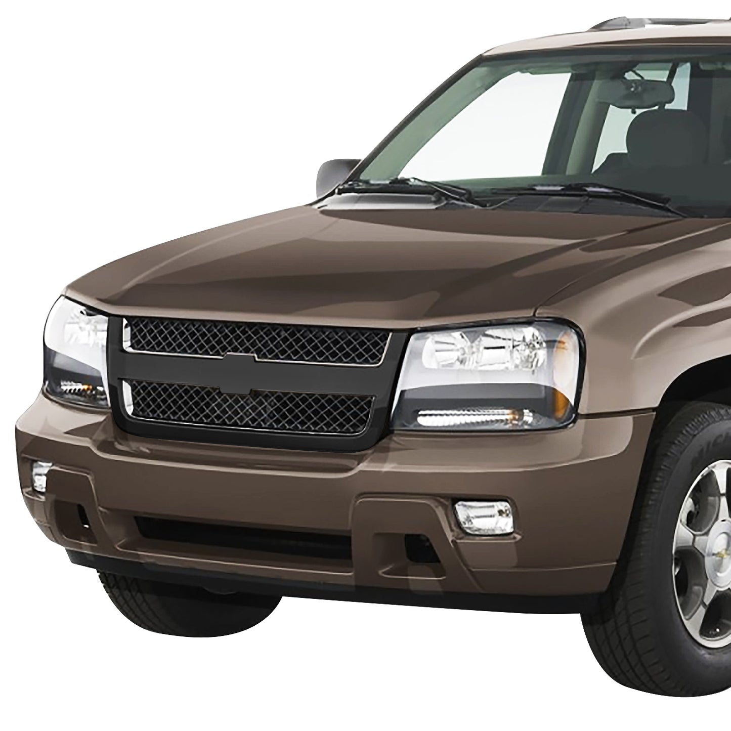 PARRILLA GRILLE - CV TRAIL-BLAZR 06-11/ GRILLE ASS'Y/ MAT-GRAY/BLACK/ W/CHROME MOULDING/ (PTM) (LT)//PARTS.NO,GM1200549//OEM NO,19121044