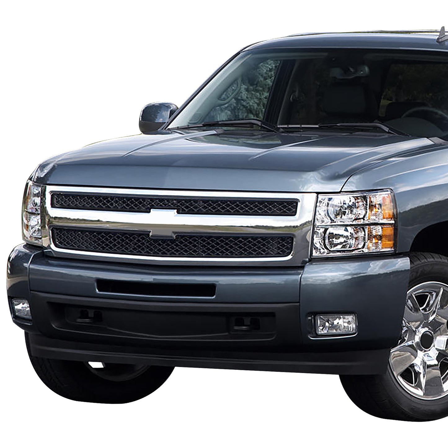 PARRILLA GRILLE - CV SIRADO '07-'13/ GRILLE ASS'Y/ MAT-BLACK W/CHROME FRAME/ (1500)//PARTS.NO,GM1200572//OEM NO,25810707