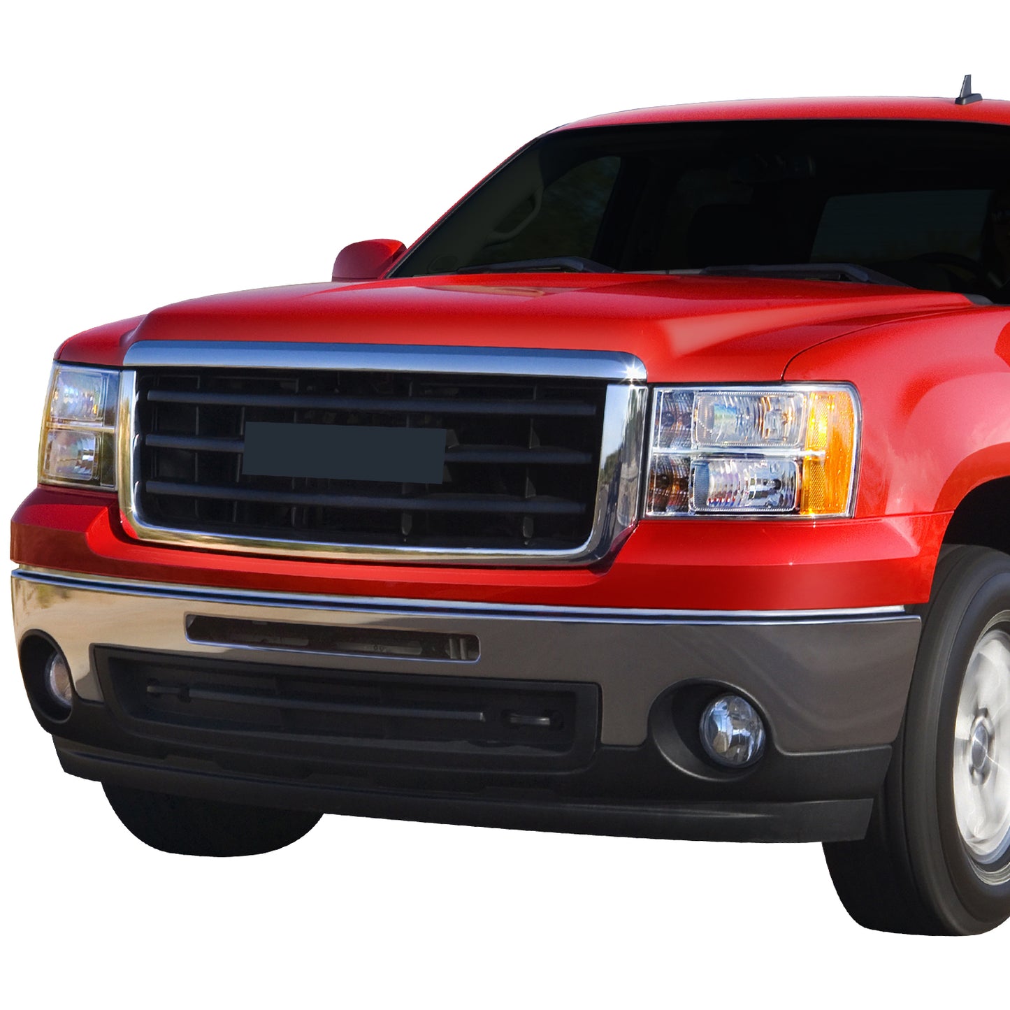 PARRILLA GRILLE - GC SERRA '07-'11/ GRILLE ASS'Y 07-13/ MAT-LACK W/CHROME MLDG/ (TEXTURED INNER)(1500/HYBRID)/ (SLE/SLT/SL MODEL)//PARTS.NO,GM1200573//OEM NO,22761792