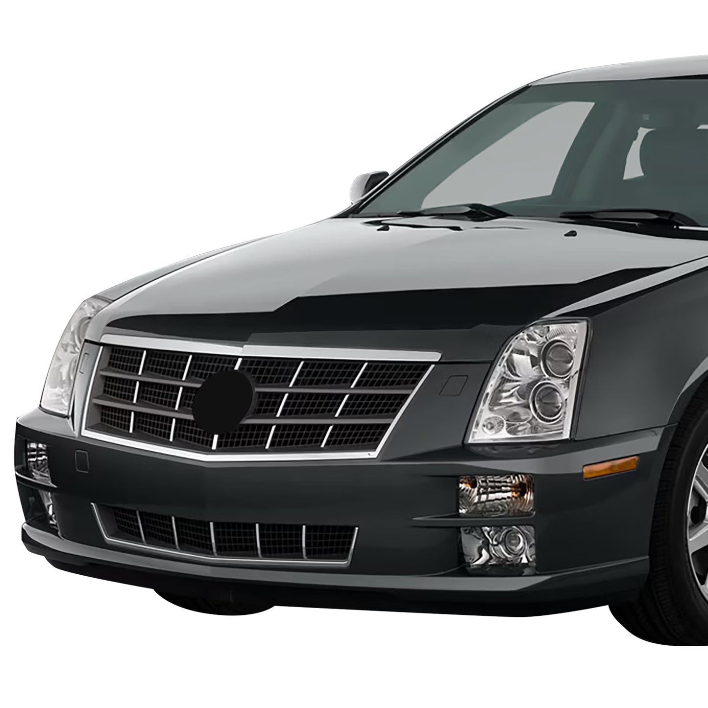 PARRILLA GRILLE - CADLAC STS '08-'11/ GRILLE ASS'Y/ UPPER CHROME-GRAY/ W/O ADAPTIVE CRUISE CONTROL/ W/O PLATINUM EDITON//PARTS.NO,GM1200659//OEM NO,25876961