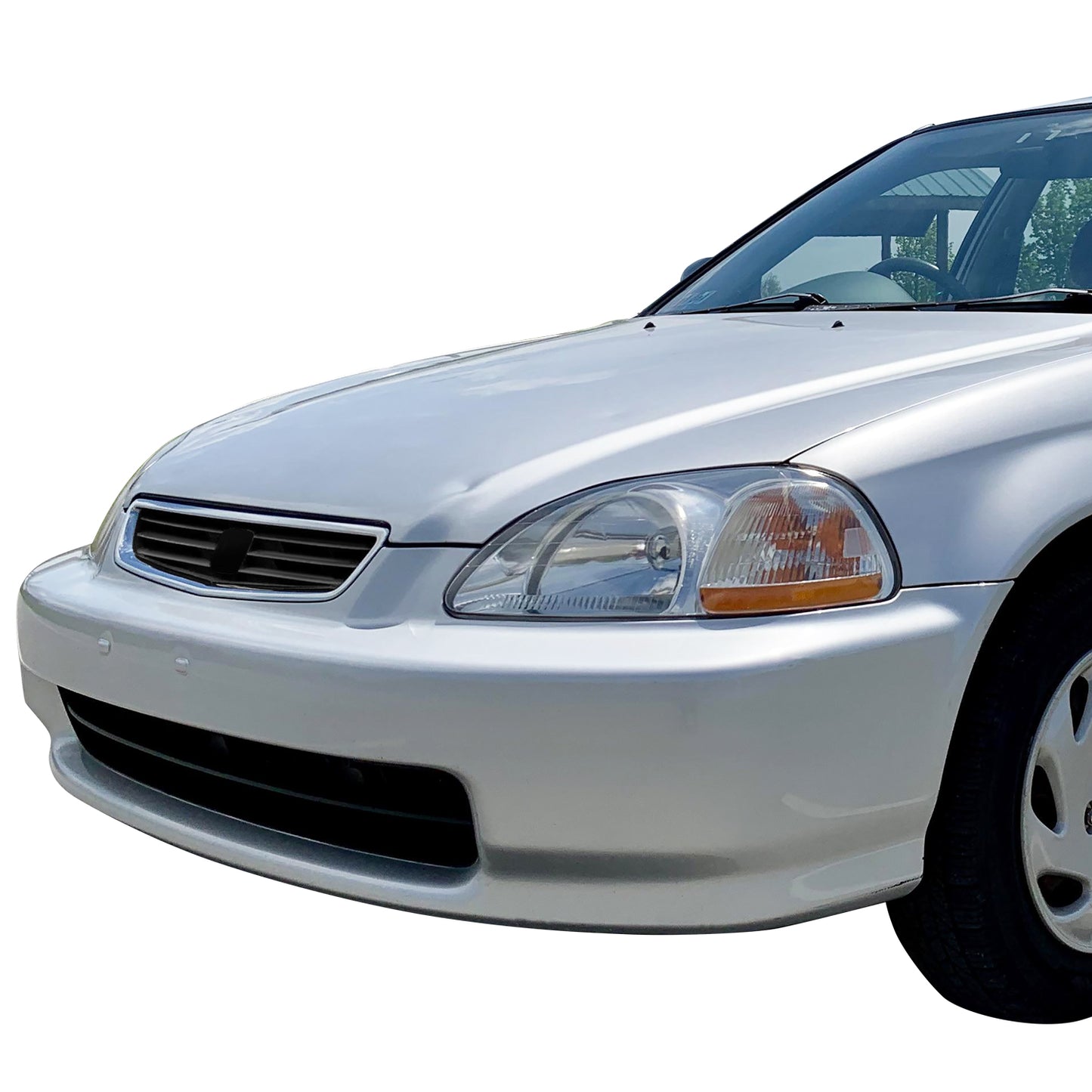 PARRILLA GRILLE - HD CVIC 4DR '96-'98/ GRILLE ASS'Y/ MAT-BLACK/ W/CHROME MOULDING (4D)/ (USA BUILT)//PARTS.NO,HO1200124//OEM NO,71121S04000-PFM