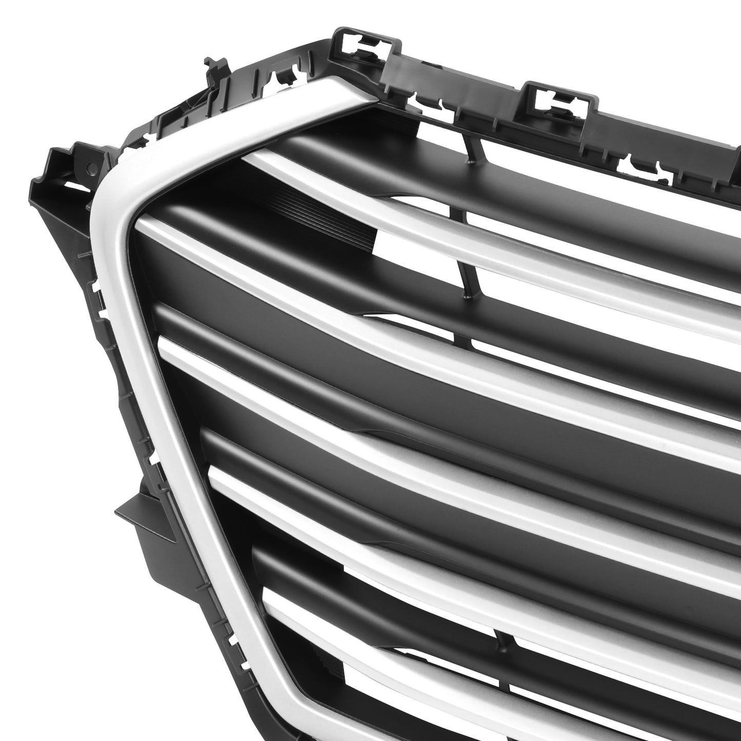 PARRILLA GRILLE - HY ELNTR 17-18/19-20/ GRILLE ASS'Y 17-18/ BLACK W/SILVER MOULDING/ (1.4/2.0)(4D)(USA BUILT)//PARTS.NO,HY1200204//OEM NO,86350F3000