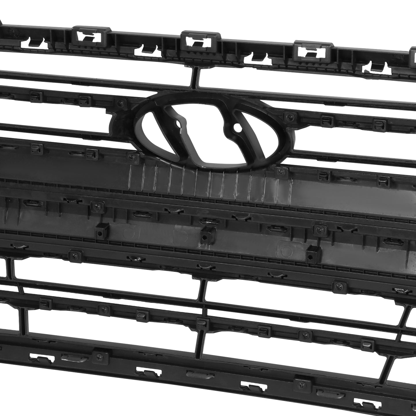 PARRILLA GRILLE - HY ELNTR 17-18/19-20/ GRILLE ASS'Y 17-18/ BLACK W/SILVER MOULDING/ (1.4/2.0)(4D)(USA BUILT)//PARTS.NO,HY1200204//OEM NO,86350F3000