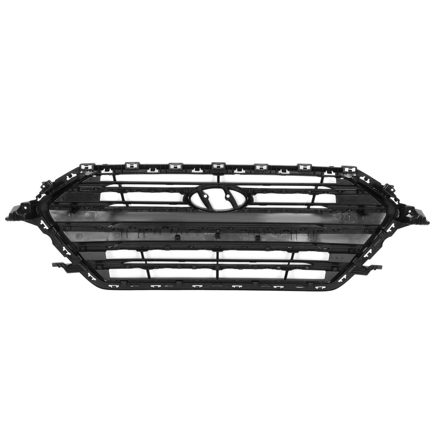 PARRILLA GRILLE - HY ELNTR 17-18/19-20/ GRILLE ASS'Y 17-18/ BLACK W/SILVER MOULDING/ (1.4/2.0)(4D)(USA BUILT)//PARTS.NO,HY1200204//OEM NO,86350F3000