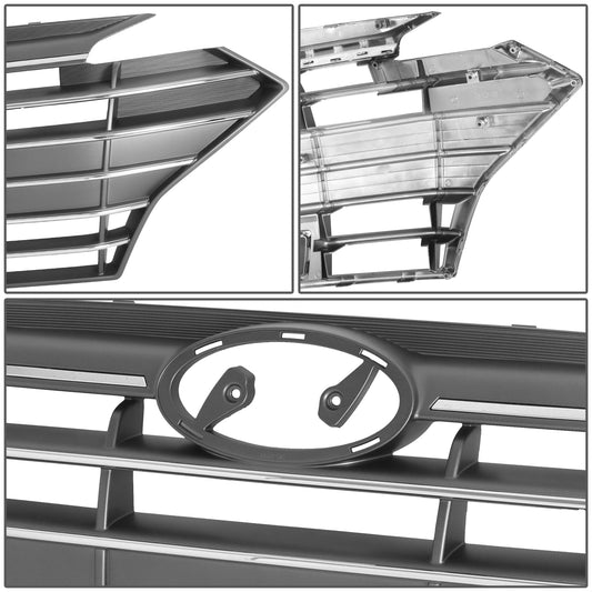 PARRILLA GRILLE - HY ELNTR 17-18/19-20/ GRILLE ASS'Y 19-20/ CHROME SILVER/BLACK/ W/SILVER BLACK MOULDING/ W/INTELLIGENT CRUISE CONTROL/(4D)(USA BUILT)//PARTS.NO,HY1200213//OEM NO,86350F3520