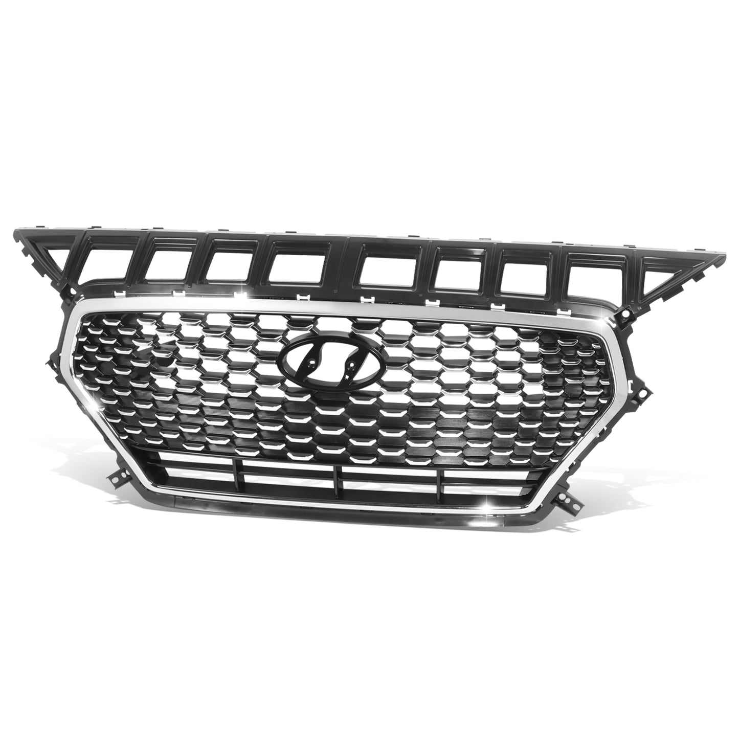 PARRILLA GRILLE - HY ELNTR 17-18/19-20/ GRILLE ASS'Y 18-20/ PAINTED BRIGHT BLACK/ W/CHROME FRAME/ W/O INTELLIGENT CRUISE CONTROL/(GT)(H/B)//PARTS.NO,HY1200224//OEM NO,86350G3010