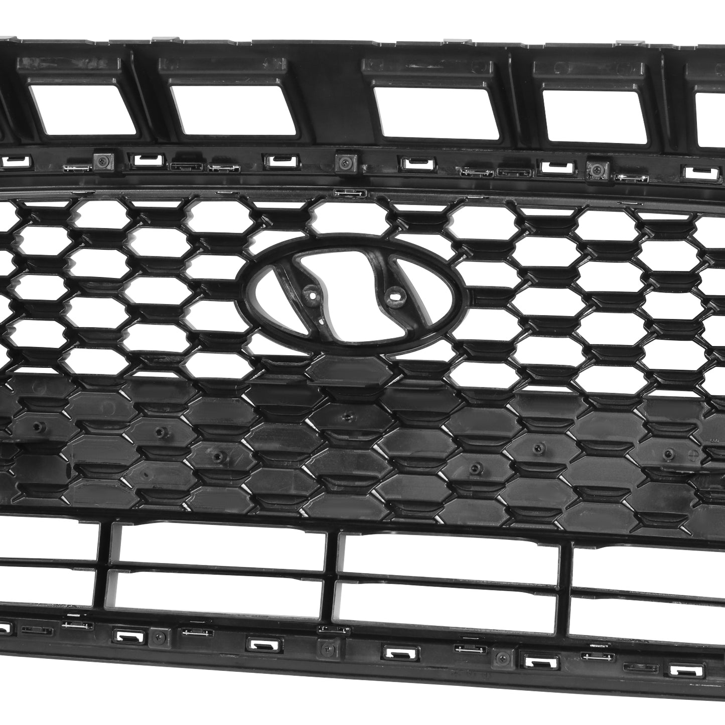 PARRILLA GRILLE - HY ELNTR 17-18/19-20/ GRILLE ASS'Y 18-20/ PAINTED BRIGHT BLACK/ W/CHROME FRAME/ W/O INTELLIGENT CRUISE CONTROL/(GT)(H/B)//PARTS.NO,HY1200224//OEM NO,86350G3010