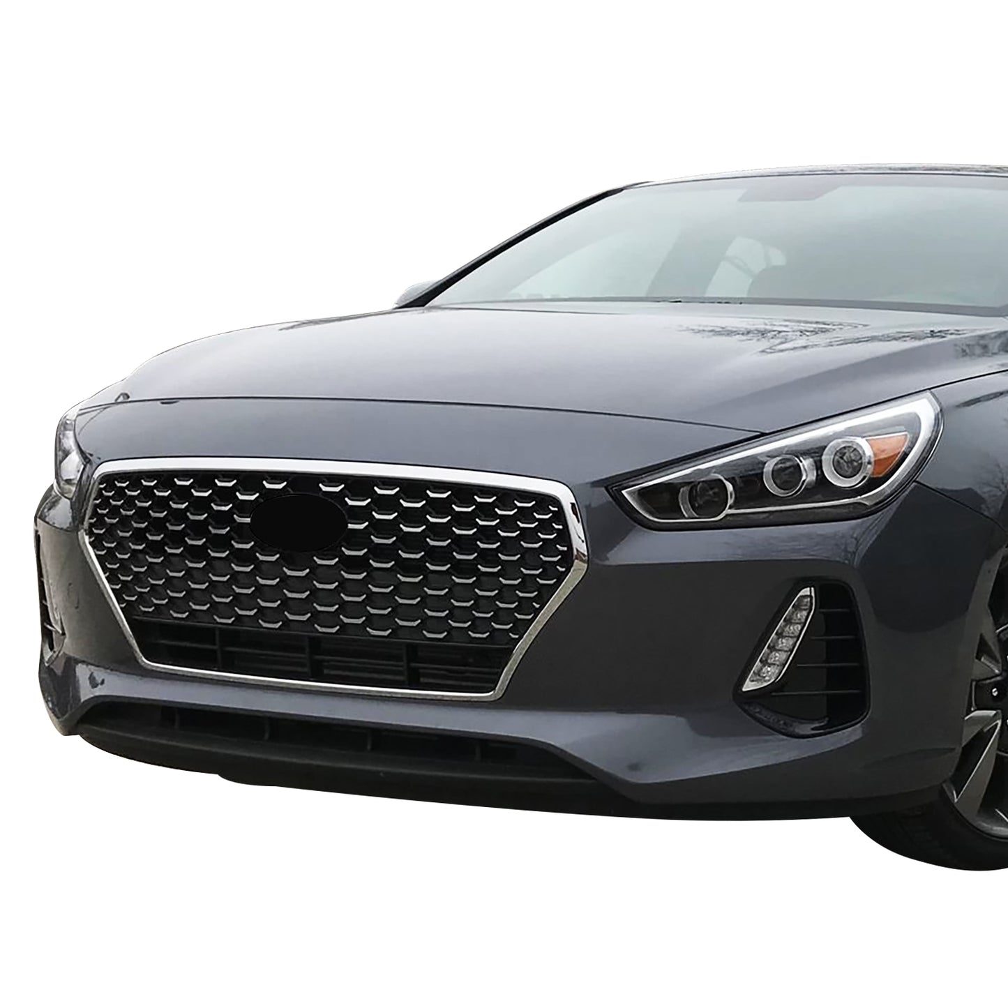 PARRILLA GRILLE - HY ELNTR 17-18/19-20/ GRILLE ASS'Y 18-20/ PAINTED BRIGHT BLACK/ W/CHROME FRAME/ W/O INTELLIGENT CRUISE CONTROL/(GT)(H/B)//PARTS.NO,HY1200224//OEM NO,86350G3010
