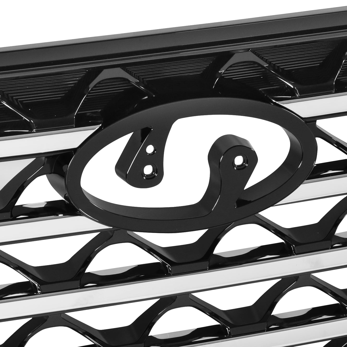 PARRILLA GRILLE - HY TUSN (IX25/35) 16-18/19-21/ GRILLE ASS'Y 19-21/ PAINTED BLACK/ W/CHROME FRAME/ (W/O VIEW CAMERA)//PARTS.NO,HY1200233//OEM NO,86350D3640