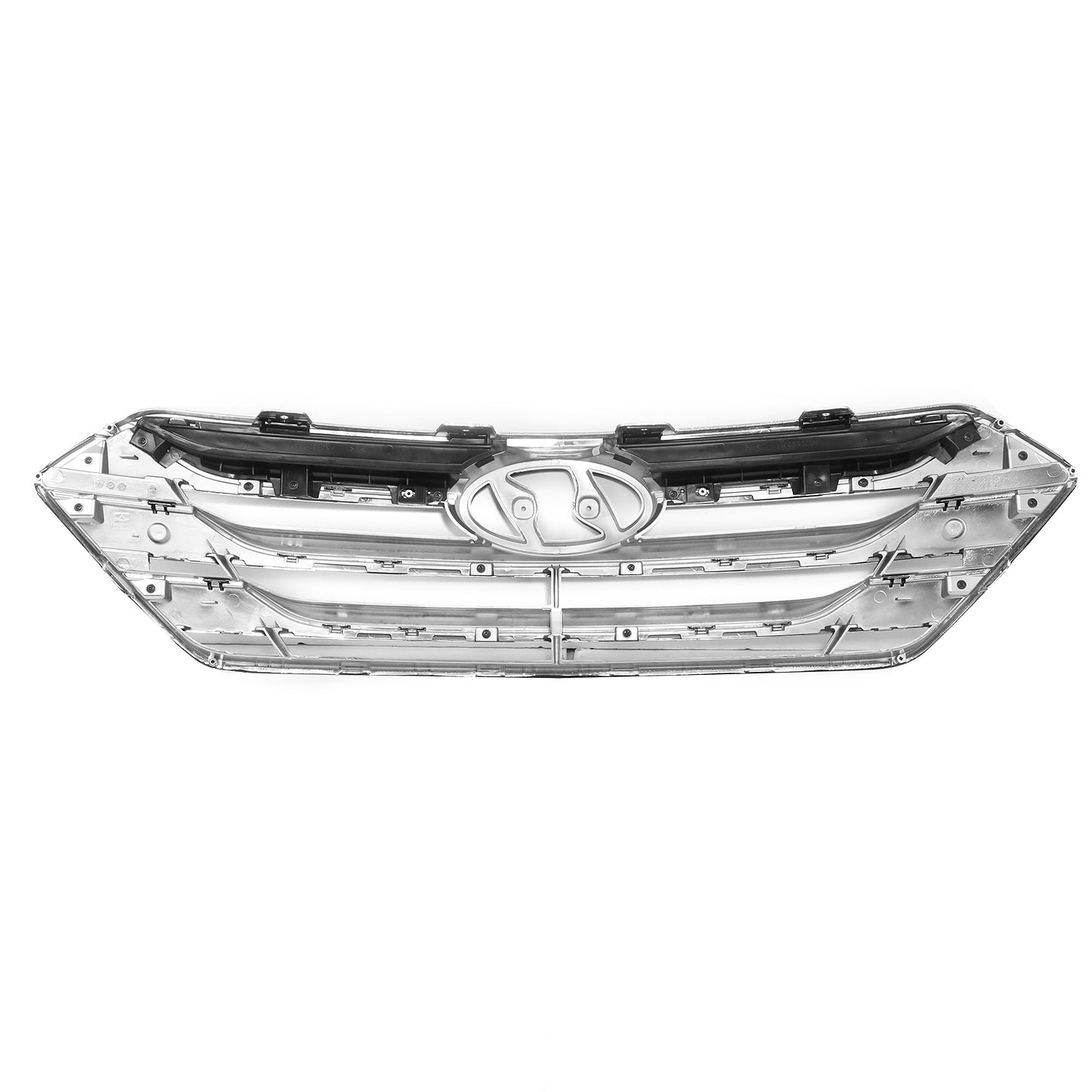PARRILLA GRILLE - HY SNTA FE 13-18/19-22/ GRILLE ASS'Y 15-16/ CHROME/BLACK/ (W/SMOKE MOULDING)/ (SANTA FE SPORT)
