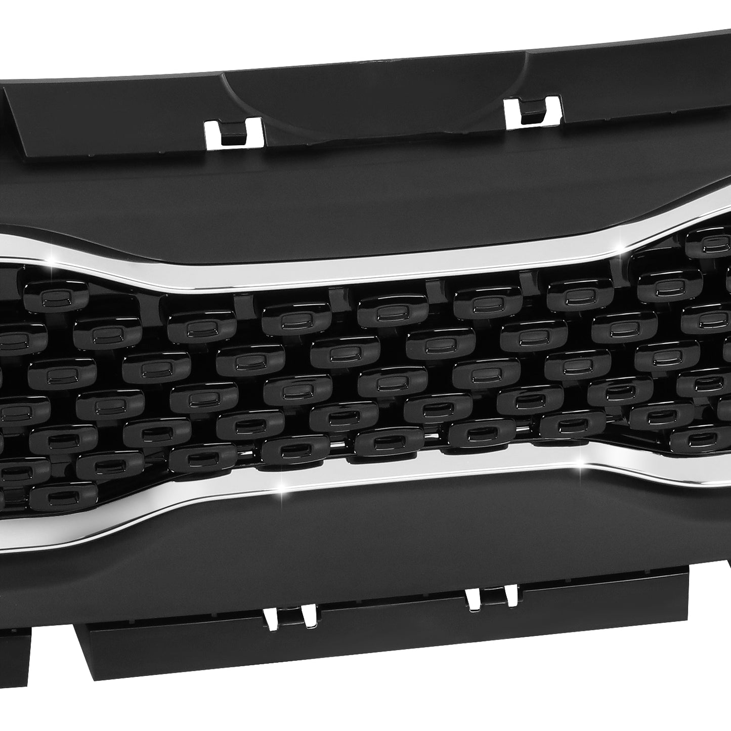 PARRILLA GRILLE - KA NRO 17-19/20-21/ GRILLE ASS'Y 17-19/ PAINTED BLACK W/CHROME FRAME/ (EX|FE|LX|S TOURING)//PARTS.NO,KI1200200//OEM NO,86350G5000