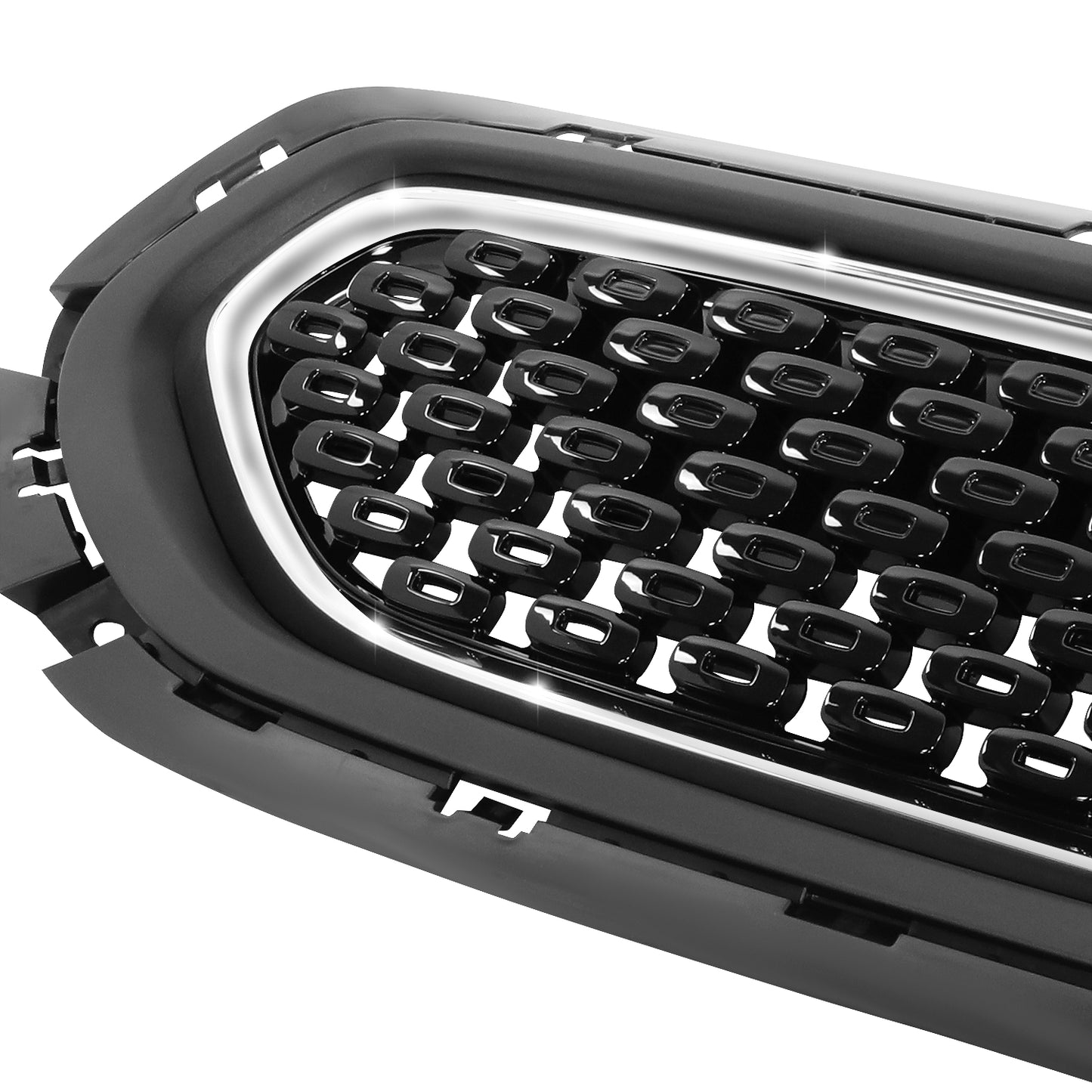 PARRILLA GRILLE - KA NRO 17-19/20-21/ GRILLE ASS'Y 17-19/ PAINTED BLACK W/CHROME FRAME/ (EX|FE|LX|S TOURING)//PARTS.NO,KI1200200//OEM NO,86350G5000