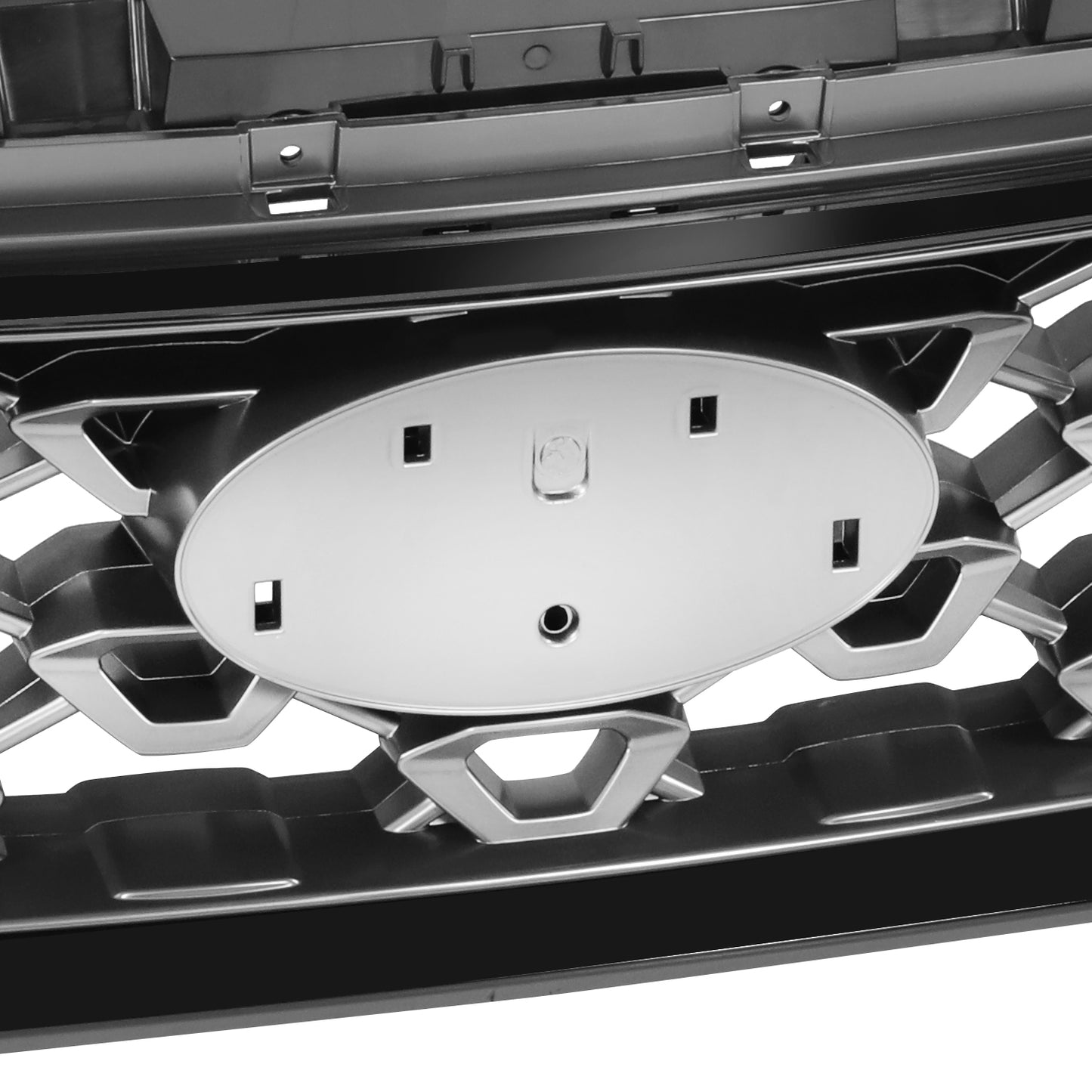 PARRILLA GRILLE - KA SORETO 21-ON/ GRILLE ASS'Y/ PAINTED SILVER-GRAY/ W/BLACK MOULDING/ W/O CAMERA H. (LX)//PARTS.NO,KI1200220//OEM NO,86350R5200