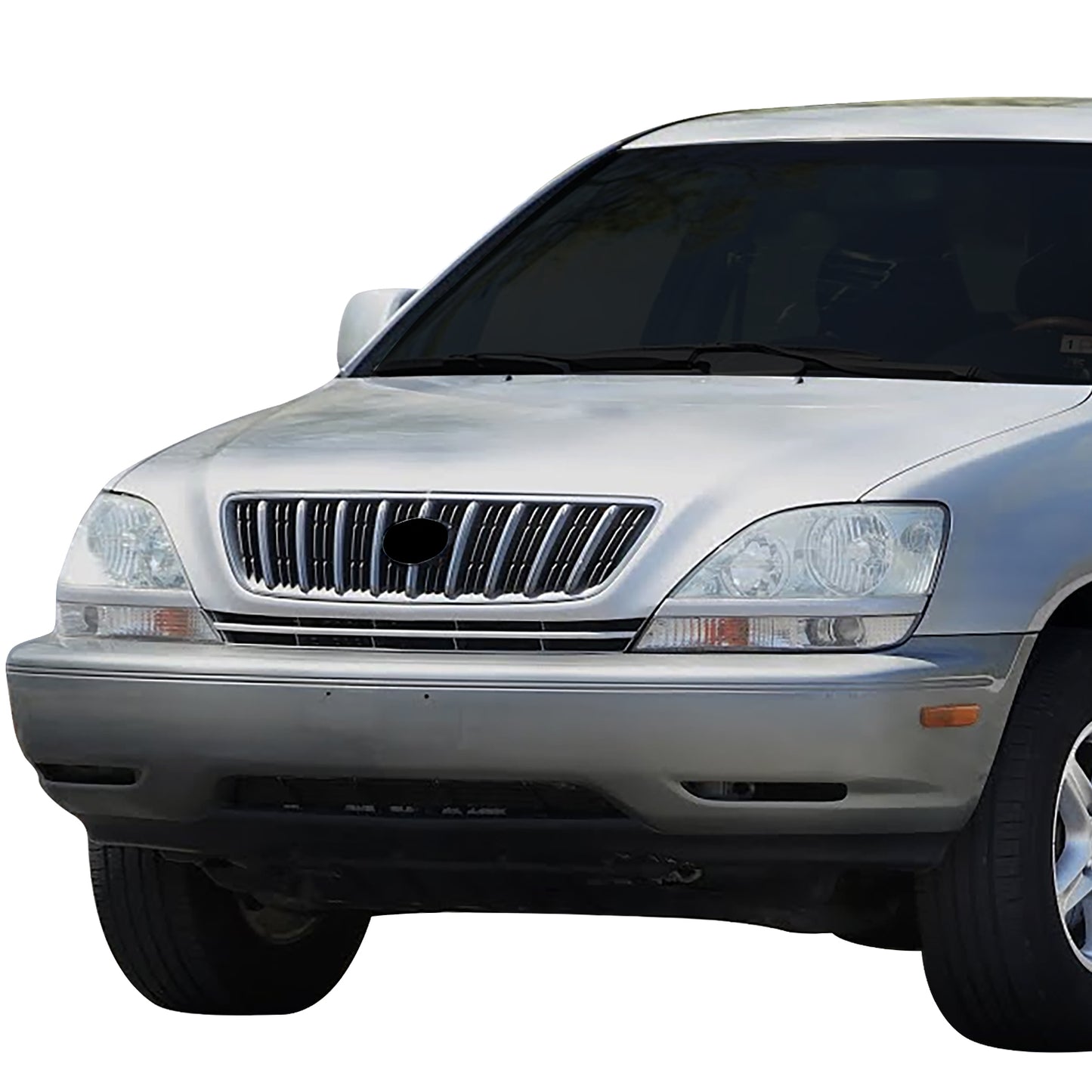 PARRILLA GRILLE - LX RX300 '99-'03/ GRILLE ASS'Y 00-03/ GRAY W/CHROME STRIP/ (W/9 VERTICAL BAR)//PARTS.NO,LX1200109//OEM NO,5311148020