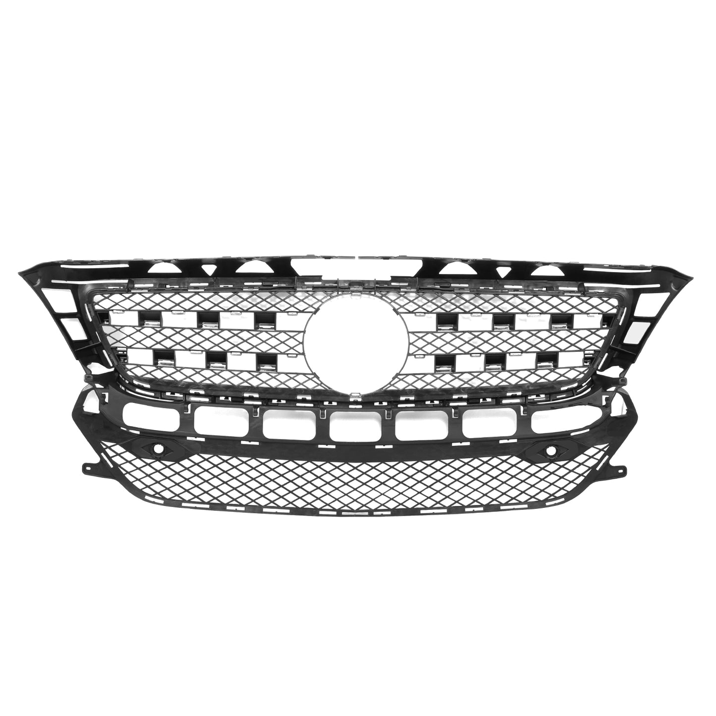 PARRILLA GRILLE - BZ W218 '12-'14/'15-'17(CLS)/ GRILLE ASS'Y 12-14/ PRIMED BLACK W/CHROME/ W/SENSOR H. W/O AMG PKG/ (EU=USA)
