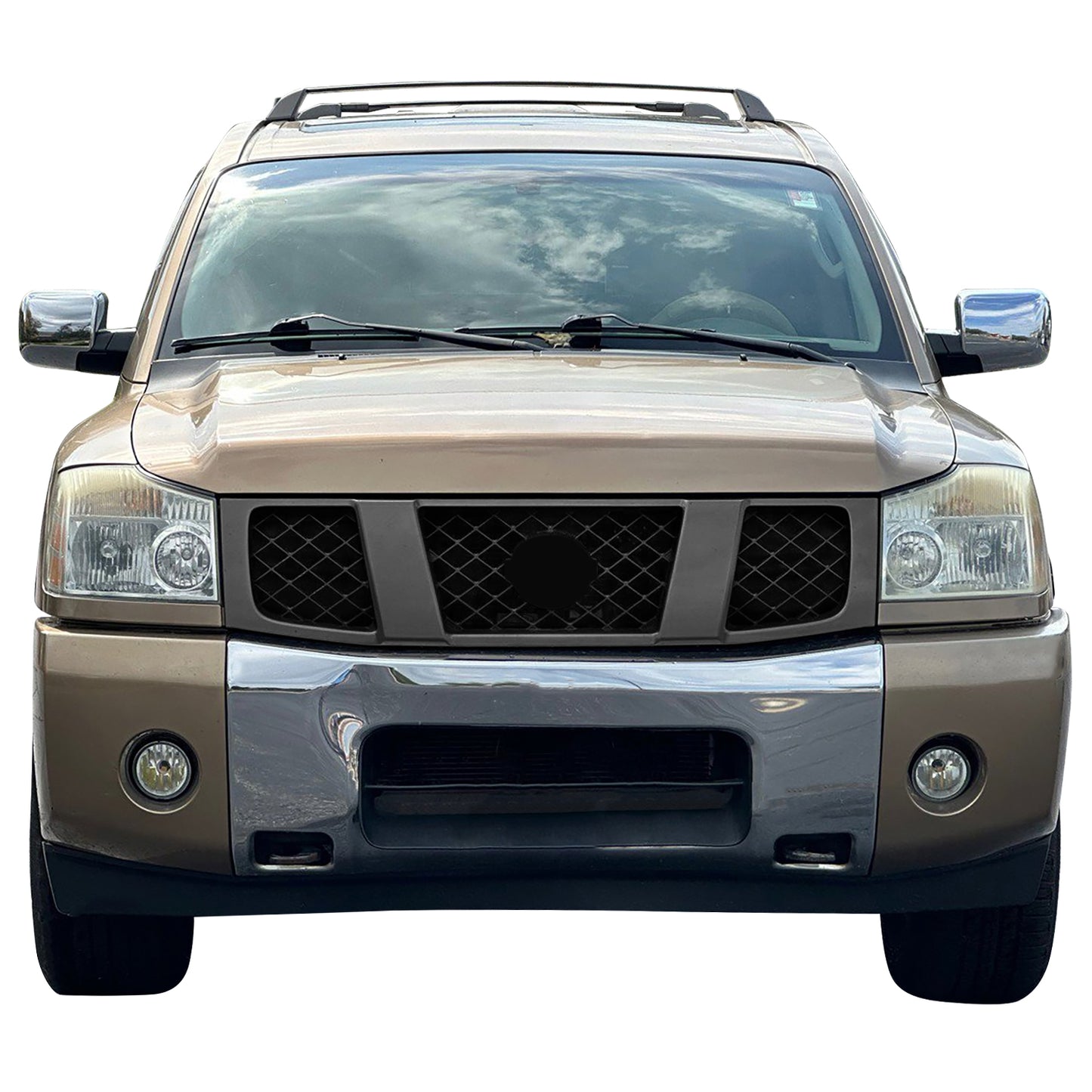 PARRILLA GRILLE - DS TITN/ARMDA '04-'07/'08-'15/ GRILLE ASS'Y '04-'07/ BLACK W/BLACK FRAME (SE)/ (SAME=ARMADA)//PARTS.NO,NI1200211//OEM NO,623107S300