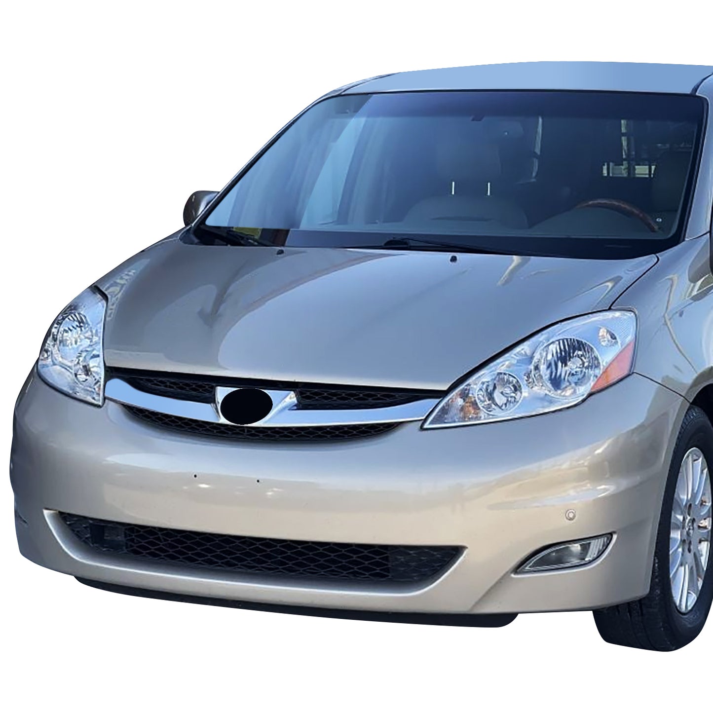 PARRILLA GRILLE - TY SIENA '04-'05/'06-'10/ GRILLE ASS'Y 06-10/ UPPER MOULDIDNG CHROME/ (W/PARK ASSIST SENSOR H.)//PARTS.NO,TO1210103//OEM NO,53114AE020