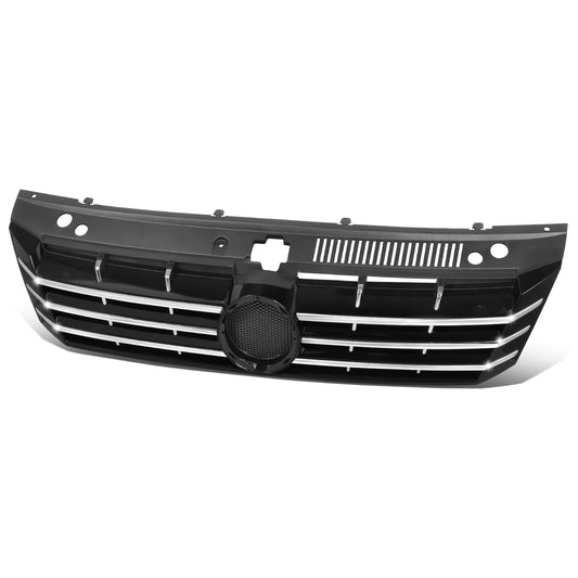 PARRILLA GRILLE - VG PASAT '11-'15/ GRILLE ASS'Y 18-20/ MAT-BLACK/ W/SILVER BLACK/ W/CHROME MOULDING//PARTS.NO,VW1200155//OEM NO,561853651OQE