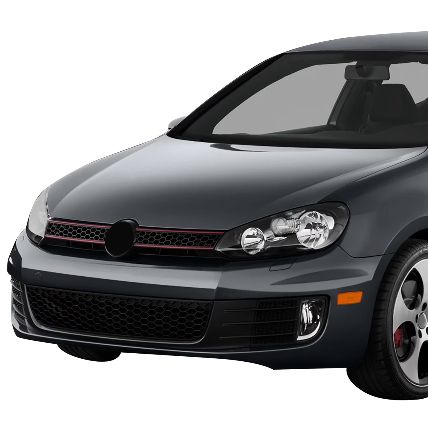 PARRILLA GRILLE - VG GOF 6 '09-'12/ GRILLE ASS'Y/ BLACK W/RED LINE (GTI)//PARTS.NO,VW1200158//OEM NO,5K0853651AKATK