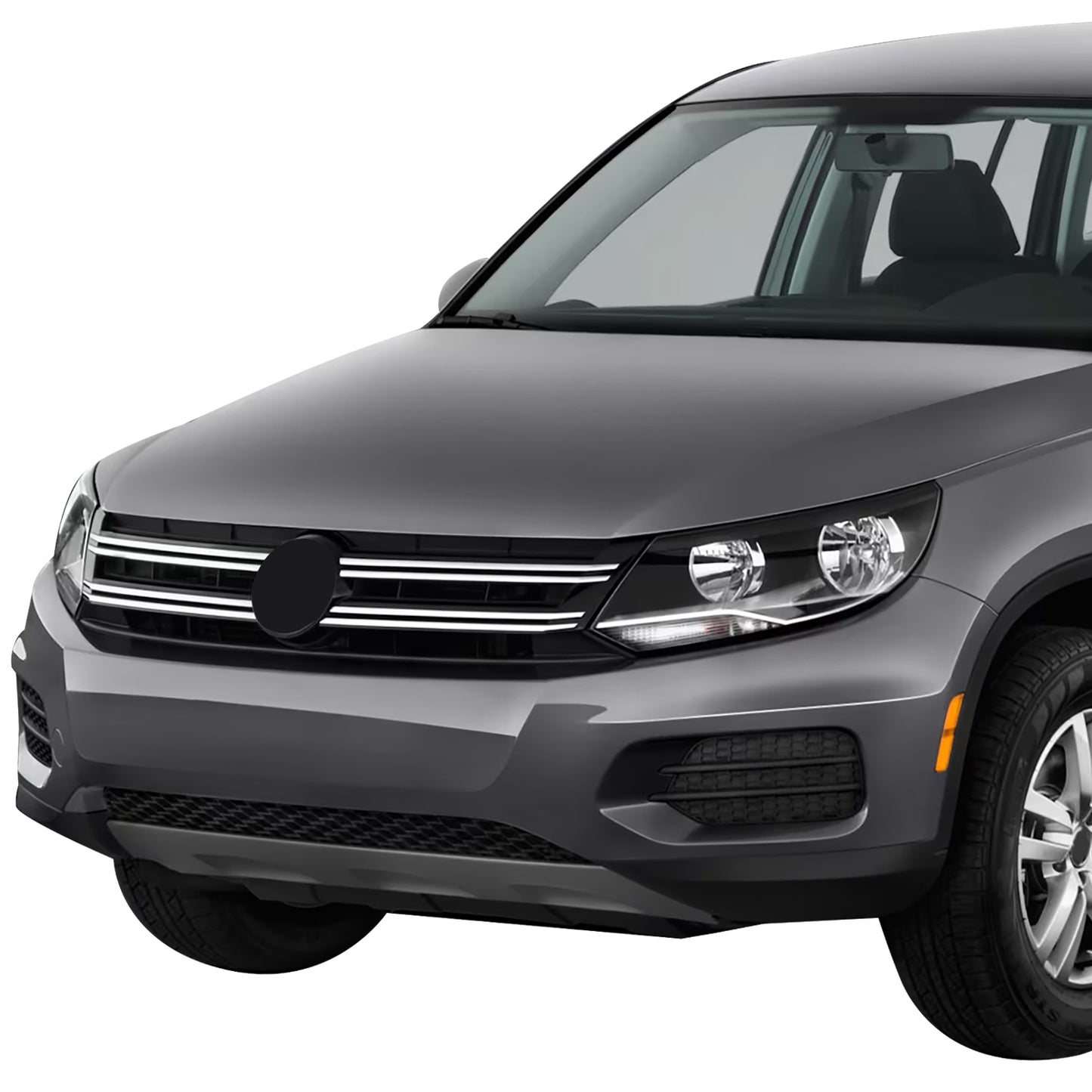 PARRILLA GRILLE - VG TIGAN '09-'11/'12-'17/ GRILLE ASS'Y 12-17/ MAT-BLACK W/CHROME MLDG//PARTS.NO,VW1200160//OEM NO,5N0853651J9B9