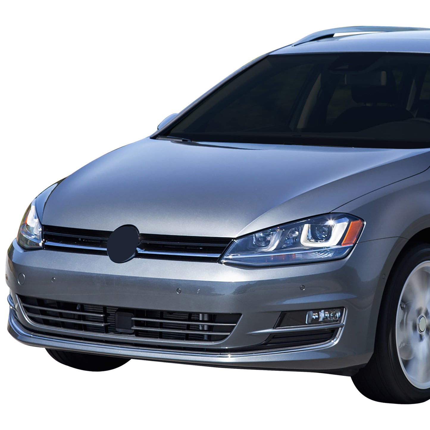 PARRILLA GRILLE - VG GOF 7 '13-'16/'17-'20/ GRILLE ASS'Y 15-17/ MAT-BLACK W/CHROME MOULDING//PARTS.NO,VW1200162//OEM NO,5G0853651AZLL