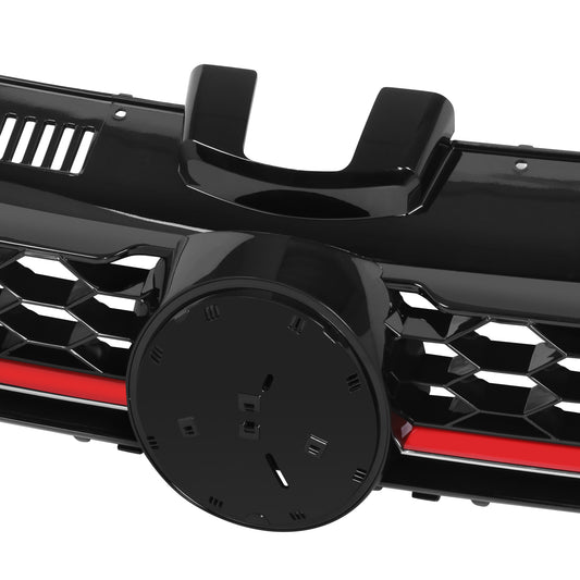 PARRILLA GRILLE - VG GOLF VII (7) '13-'16/'17-ON/ GRILLE ASS'Y 13-16/ W/MOULDING W/RED LINE/ W/LOGO BASE (GTI)/ (EU=USA)//PARTS.NO,VW1200163//OEM NO,5GM853651HBTU