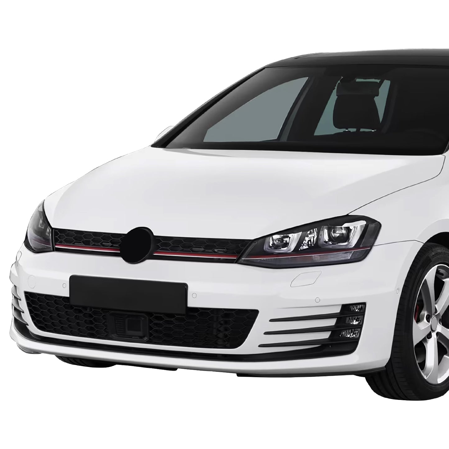 PARRILLA GRILLE - VG GOLF VII (7) '13-'16/'17-ON/ GRILLE ASS'Y 13-16/ W/MOULDING W/RED LINE/ W/LOGO BASE (GTI)/ (EU=USA)//PARTS.NO,VW1200163//OEM NO,5GM853651HBTU