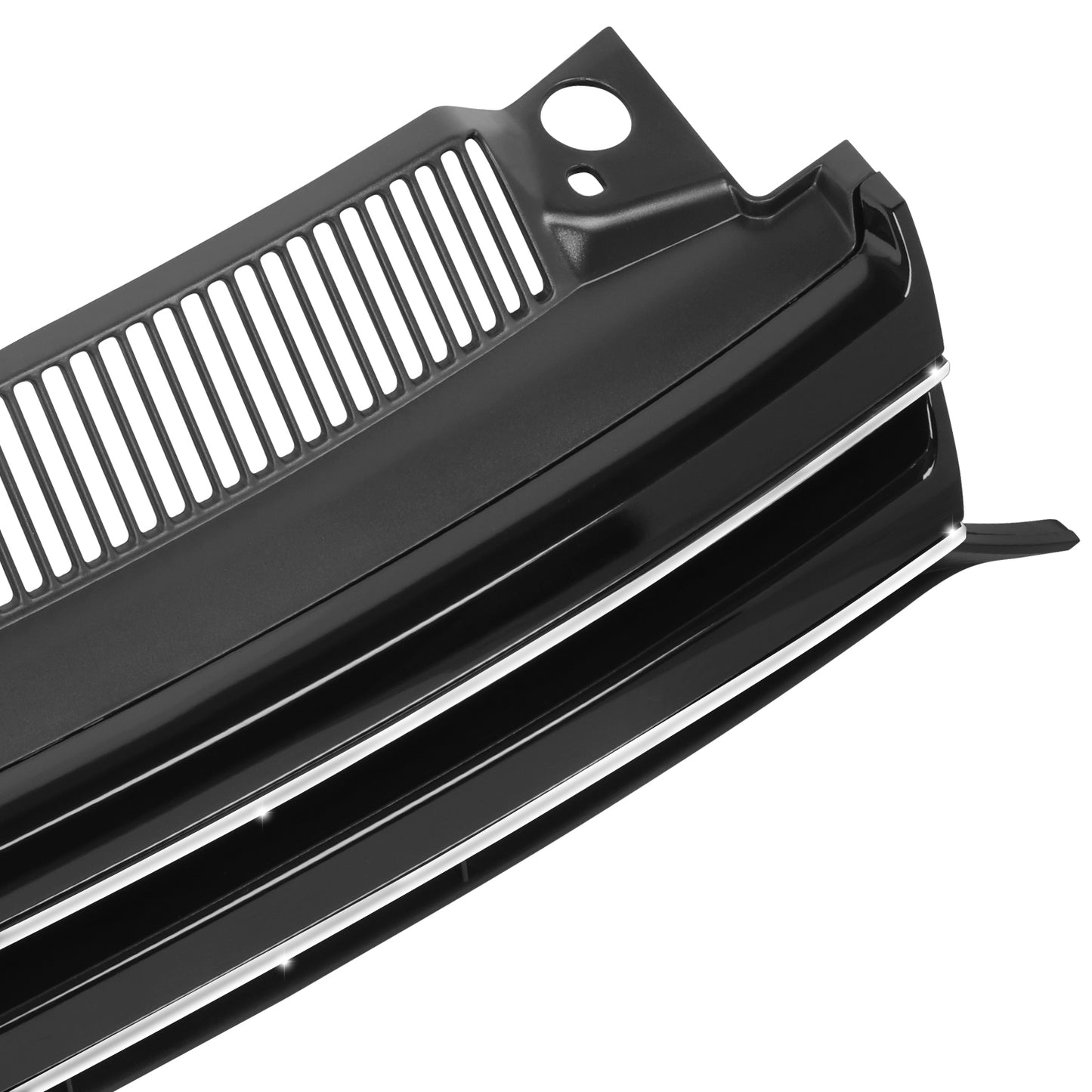 PARRILLA GRILLE - VG JETA '11-'18/ GRILLE ASS'Y 11-14/ MAT-BLACK W/CHROME MOULDING/ (WAGON) (SAME=GOLF)//PARTS.NO,VW1200164//OEM NO,1K9853651GZLL
