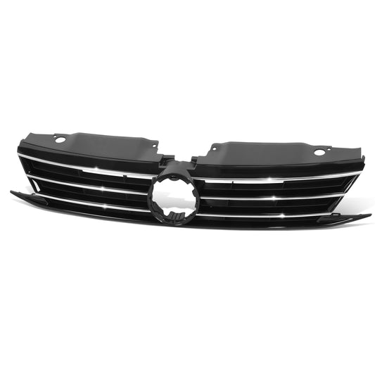 PARRILLA GRILLE - VG JETA '11-'18/ GRILLE ASS'Y 15-18/ MAT-BLACK W/CHROME MLDG//PARTS.NO,VW1200165//OEM NO,5C6853651AJZLL