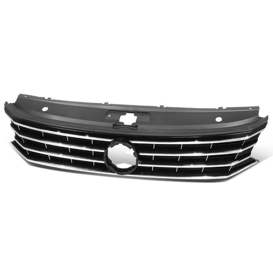 PARRILLA GRILLE - VG PASAT '16-'19/'20-ON/ GRILLE ASS'Y 16-19/ PAINTED BLACK/BLACK/ W/CHROME MOULDING/ (W/COLLISION WARNING)/(HALOGEN TYPE)//PARTS.NO,VW1200169//OEM NO,561853651HOQE