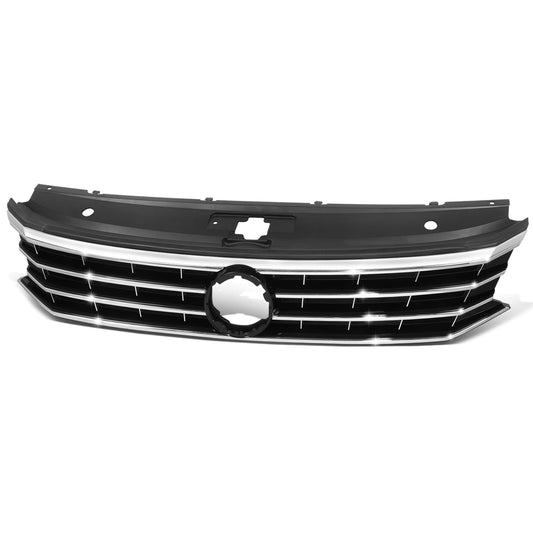 PARRILLA GRILLE - VG PASAT '16-'19/'20-ON/ GRILLE ASS'Y 16-19/ PAINTED BLACK/SILVER/ W/CHROME MOULDING/ (W/O COLLISION WARNING)/(LED TYPE)//PARTS.NO,VW1200170//OEM NO,561853651GNLB