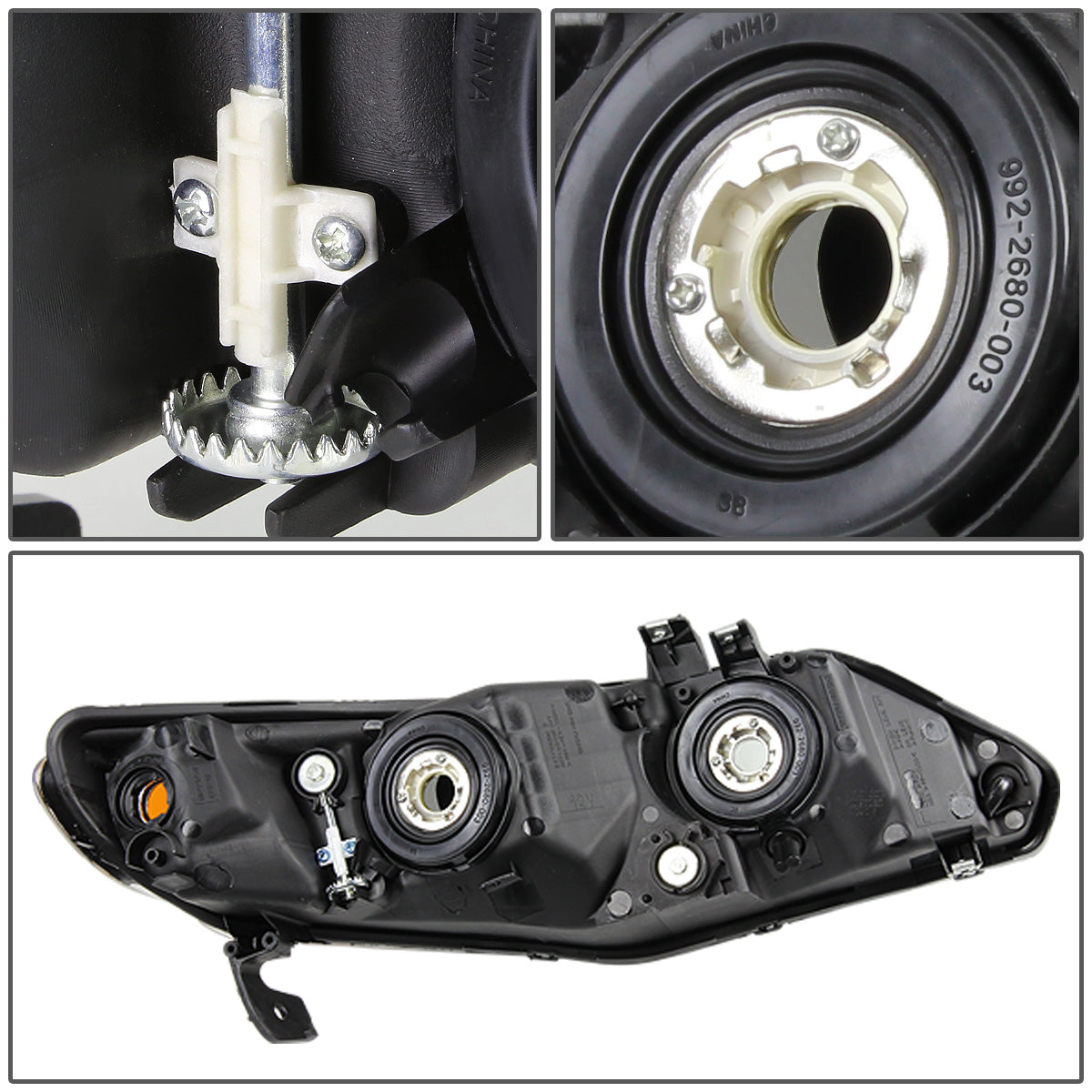 FAROS OE STYLE - 06-11 HONDA CIVIC SEDAN - 9006 LOW BEAM / 9005 HIGH BEAM - LEFT