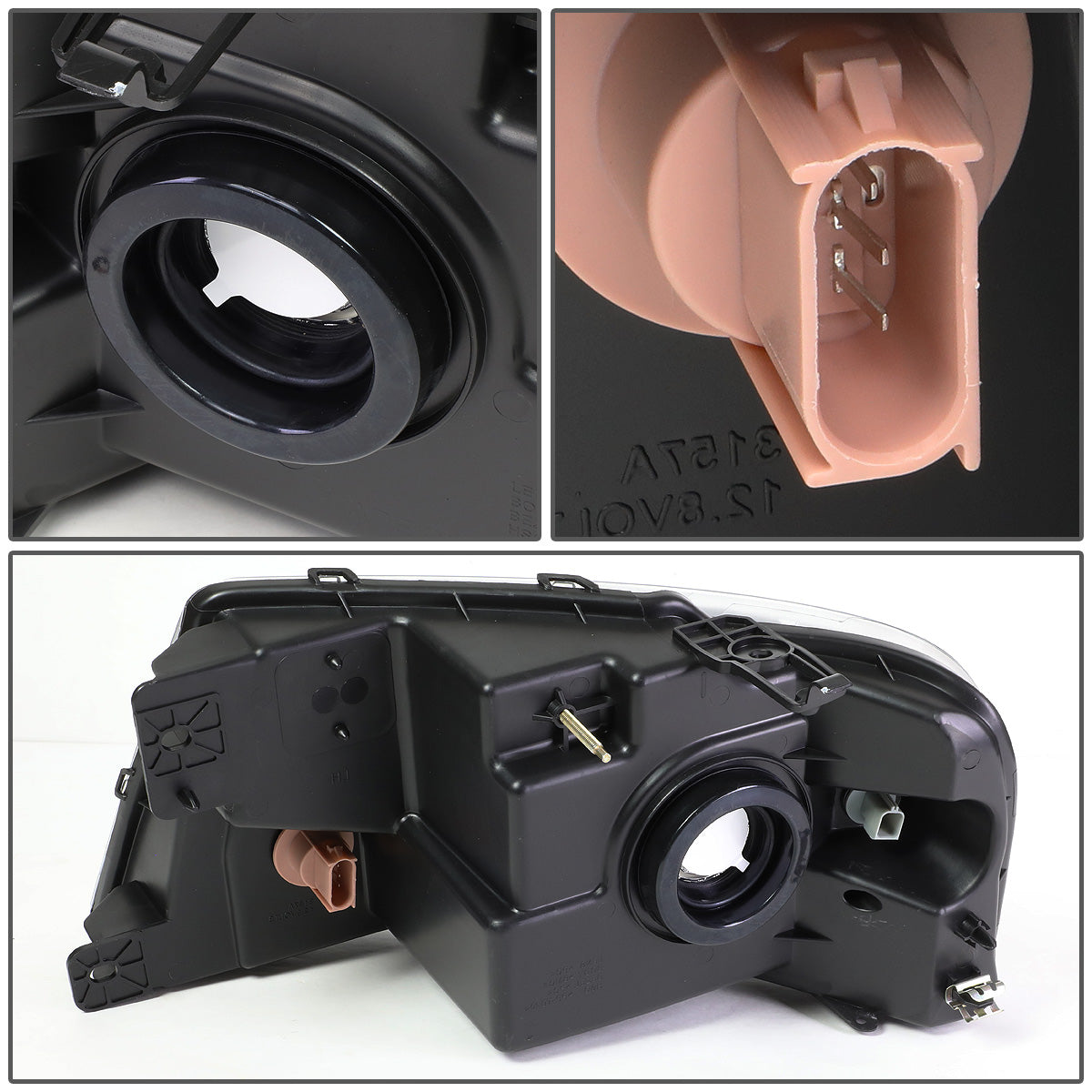 FAROS OE STYLE - 04-08 FORD F-150 / 06-08 LINCOLN MARK LT - 9007 HEADLIGHT / 3157A PARKING - BLACK HOUSING - RIGHT