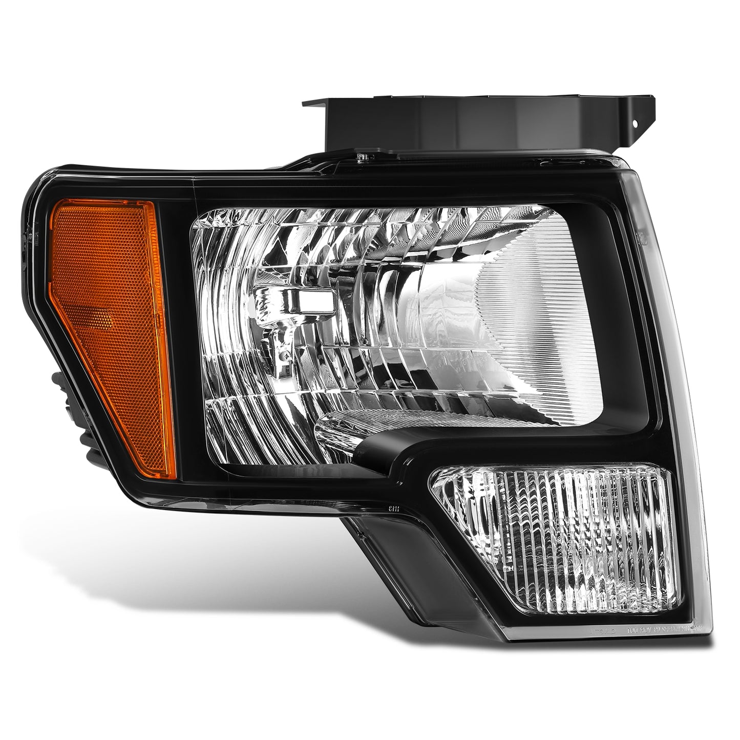 FAROS OE STYLE - 10-14 FORD F-150 - WITH FACTORY BLACK HOUSING - WITH HALOGEN HEADLAMPS - 9008 HIGH / LOW BEAM / 168 MARKER / 3157NA - BLACK HOUSING - RIGHT