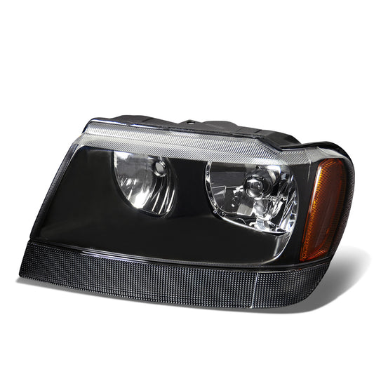 FAROS OE STYLE - 99-04 JEEP GRAND CHEROKEE WJ - 9006XS LOW BEAM / 9005XS HIGH BEAM - BLACK HOUSING - LEFT