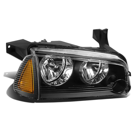 FAROS OE STYLE - 06-10 DODGE CHARGER - USES 9004 / USES 9005XS HIGH/9006XS LOW BEAM BULBS - BLACK HOUSING - RIGHT