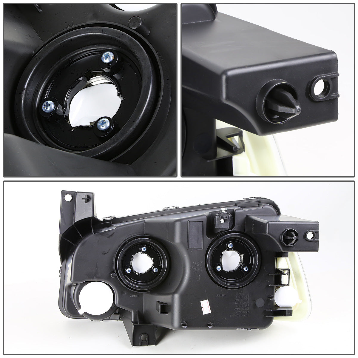 FAROS OE STYLE - 06-10 DODGE CHARGER - USES 9004 / USES 9005XS HIGH/9006XS LOW BEAM BULBS - BLACK HOUSING - RIGHT