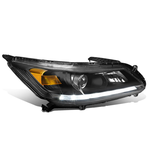 FAROS OE STYLE - 13-15 HONDA ACCORD 4-DOOR EX-L V-6; TOURING; SEDAN; HALOGEN - W/ LED DAYTIME RUNNING LIGHTS - USES 9005 HIGH/H11 LOW BEAM BULBS - RIGHT