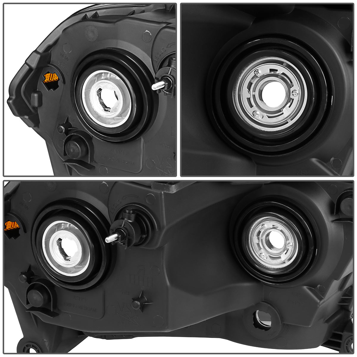 FAROS OE STYLE - 11-13 DODGE DURANGO - ONLY FITS MODELS W/ HALOGEN HEADLIGHTS - H11 LOW BEAM / 9005 HIGH BEAM - BLACK HOUSING - RIGHT