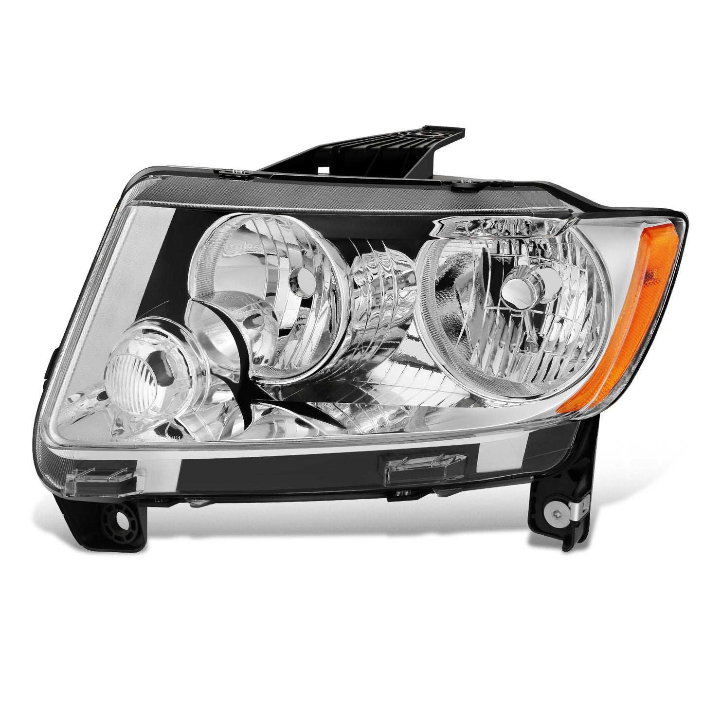 FAROS OE STYLE - 11-13 JEEP GRAND CHEROKEE - H11 LOW / 9005 HIGH / 12961 MARKER / 7443NA TURN SIGNAL - CHROME HOUSING - LEFT