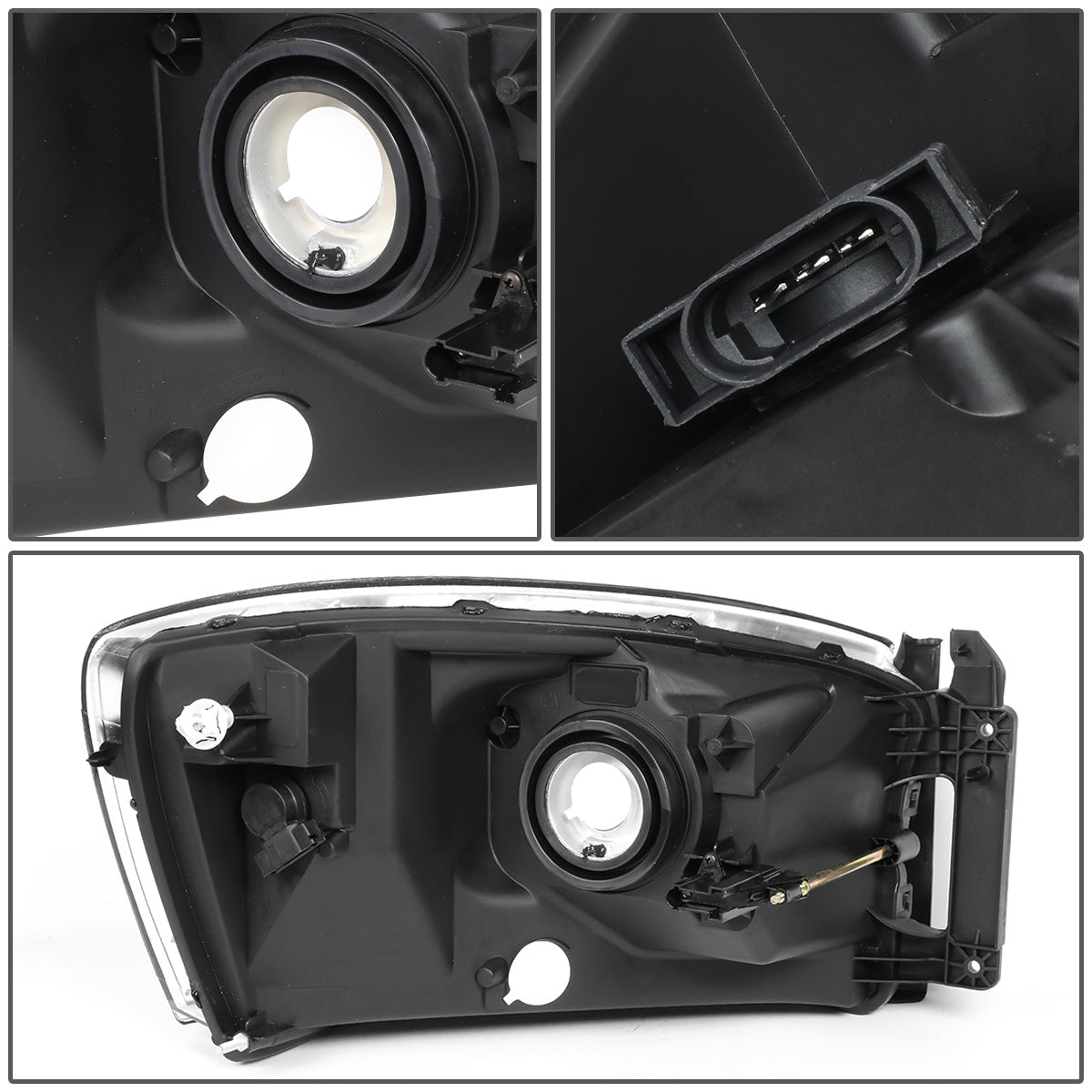 FAROS OE STYLE - 07-08 DODGE RAM 1500 PICKUP / 07-09 DODGE RAM 2500 PICKUP / 07-10 DODGE RAM 3500 PICKUP / 08-10 DODGE RAM 4500 / 08-10 DODGE RAM 5500 - FITS MODELS WITHOUT QUAD HEADLAMPS - H13 HEADLIGHT / 3157A PARKING - LEFT