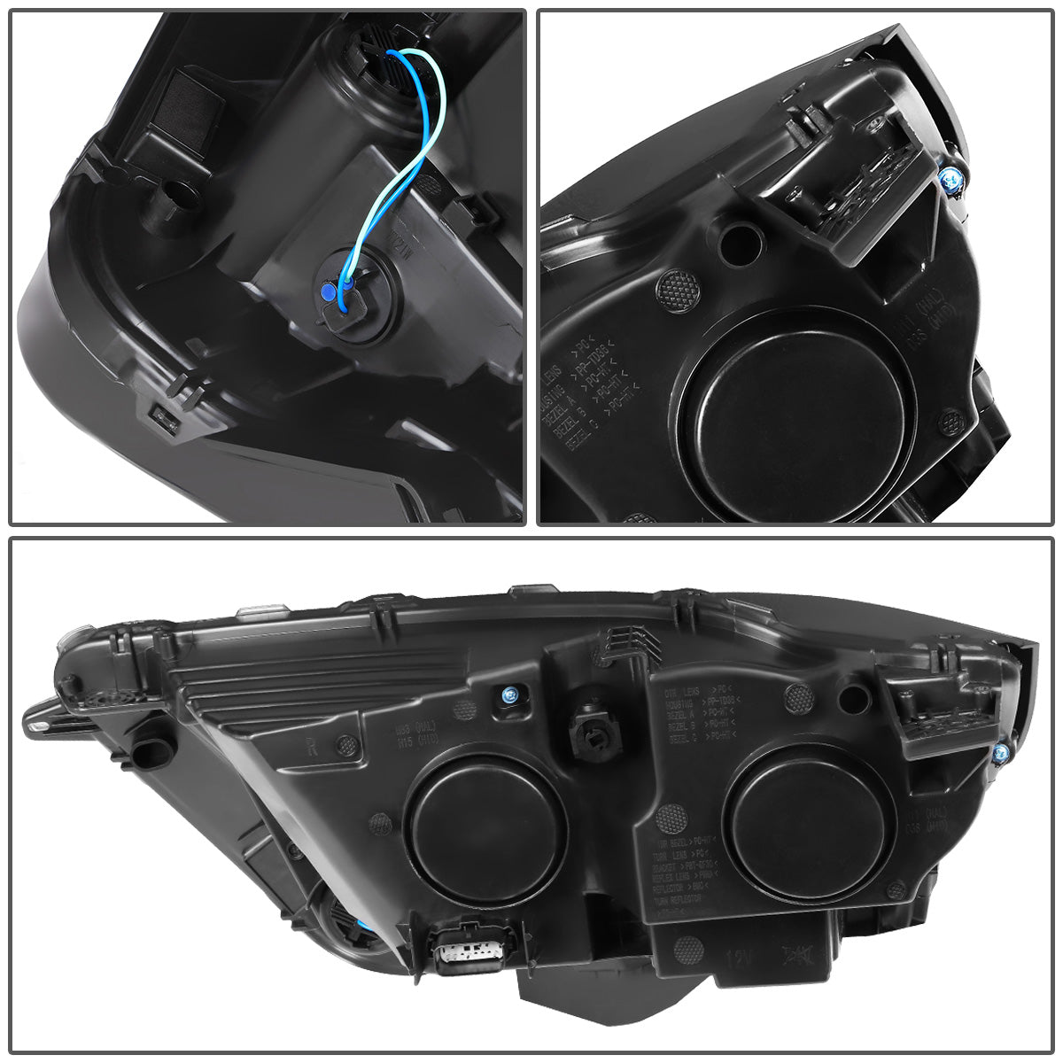 FAROS OE STYLE - 15-18 FORD EDGE - USES 9005 HIGH/H7 LOW BEAM BULBS - LEFT